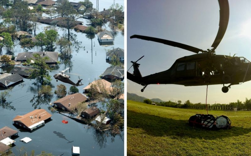 MULTI PERSON HELICOPTER RESCUE AND HELICOPTER EXTERNAL LOAD OPERATIONS IN DISASTER RELIEF